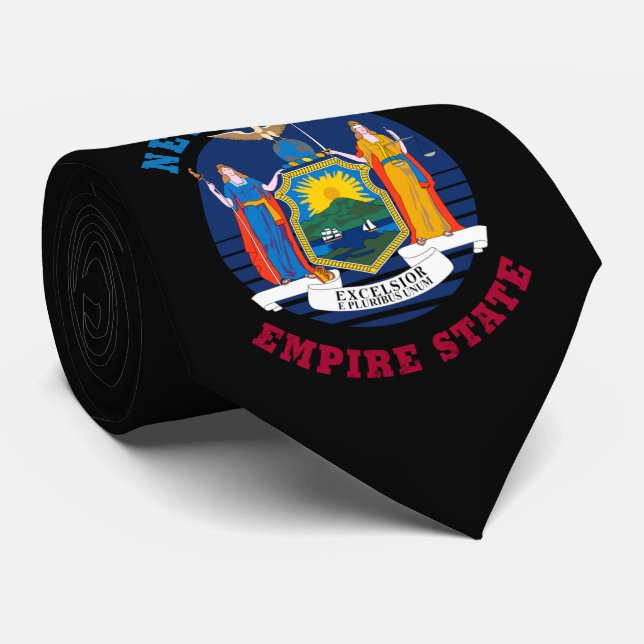 NEW YORK STATE FLAG NECK TIE (Rolled)