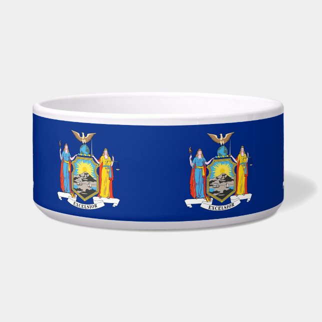 New York State Flag Pet Bowl (Front)