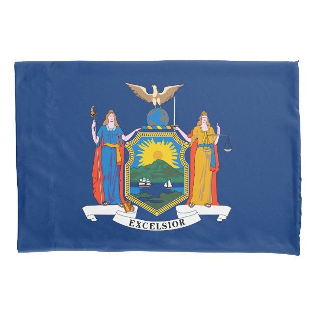 New York State Flag Pillow Case (Front)