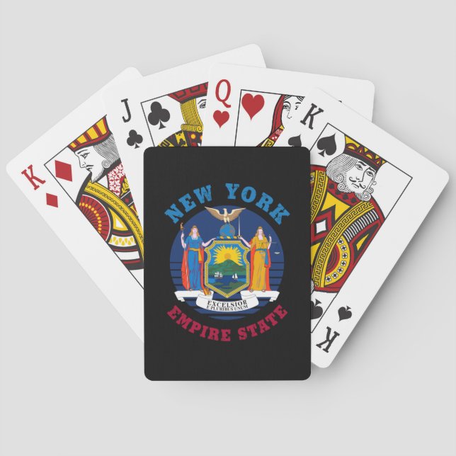 NEW YORK STATE FLAG POKER CARDS (Back)