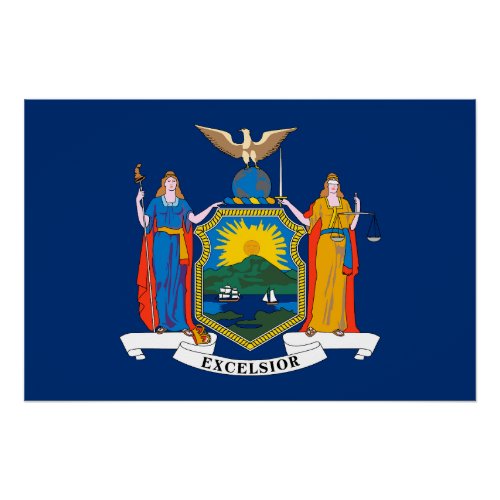 New York State Flag Poster