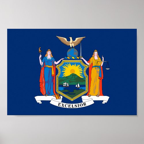 New York State Flag Poster