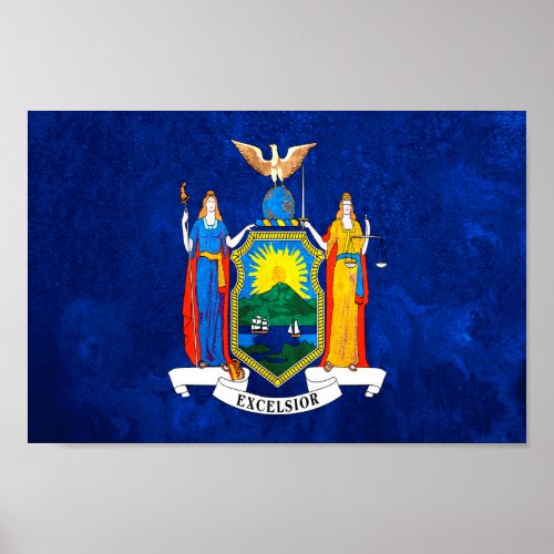 New York State Flag Poster