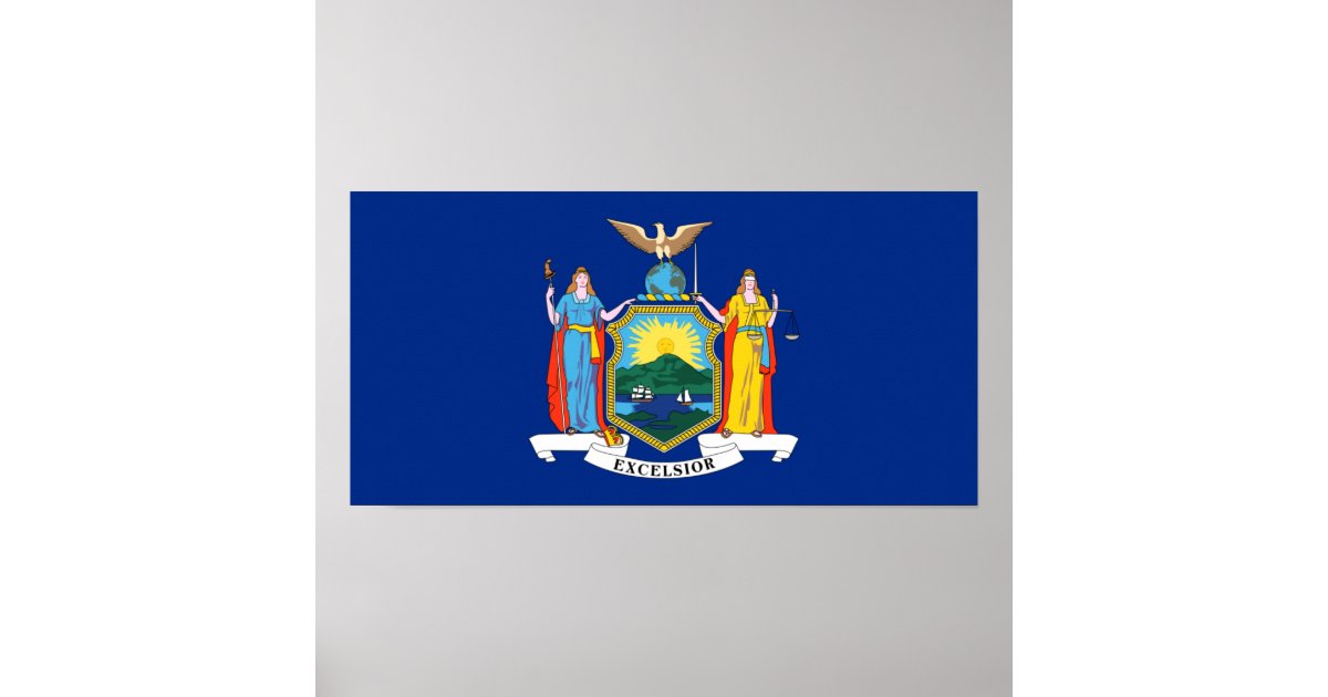 New York State Flag Poster | Zazzle.com