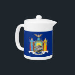 New York State Flag Teapot<br><div class="desc">Brew your favorite tea with a touch of New York flair using our charming teapot featuring the flag of New York State! This unique teapot celebrates the spirit of the Empire State, with a beautifully detailed print of the New York State flag prominently displayed on its surface. It’s the perfect...</div>