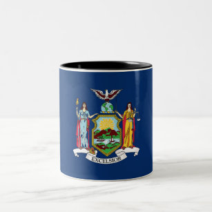 New York State Flag Two-Tone Coffee Mug