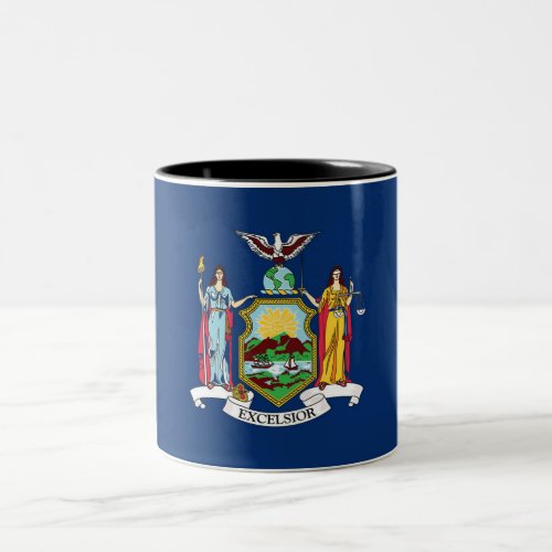 New York State Flag Two_Tone Coffee Mug