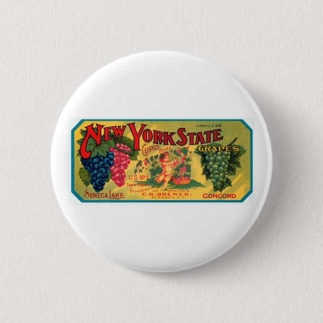 New York State Grapes Button (Front)