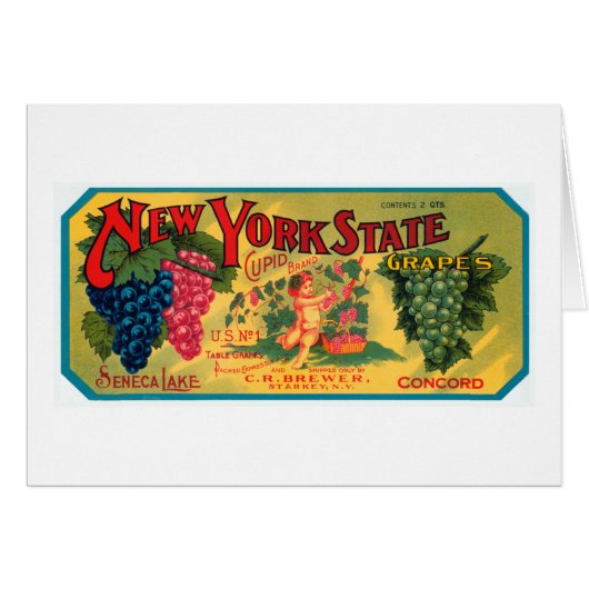 New York State Grapes Cards (Front Horizontal)
