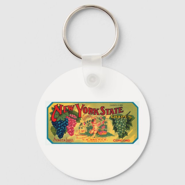 New York State Grapes Keychain (Front)