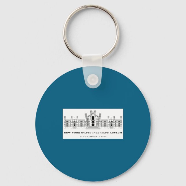 New York State Inebriate Asylum Binghamton 1858 _1 Keychain (Front)