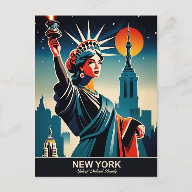 New York: State of Natural Beauty Postcard (Front)