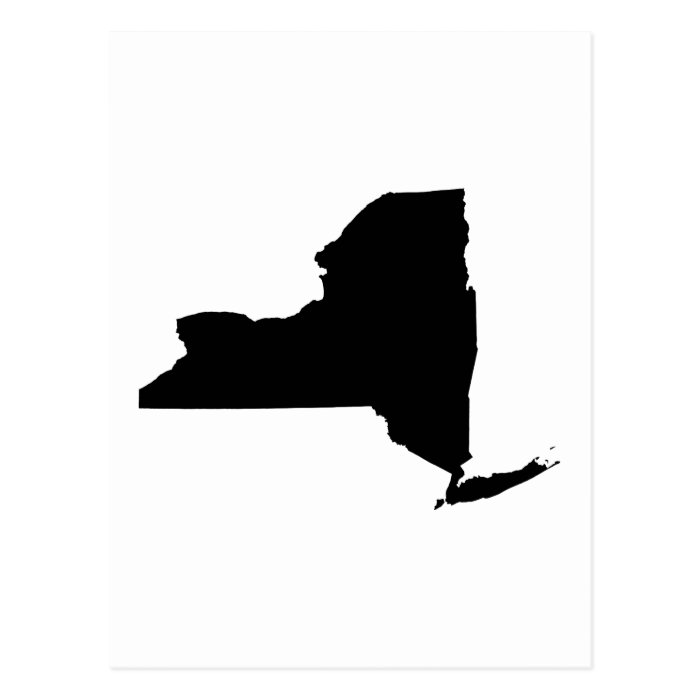 New York State Outline Post Card