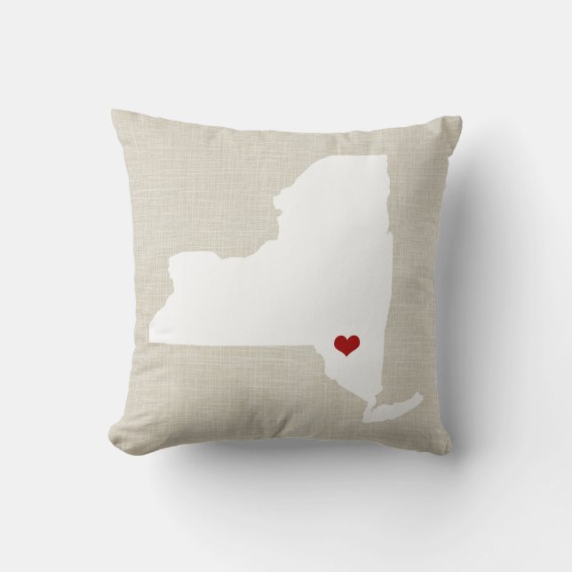 New York State Pillow Personalized (Front)
