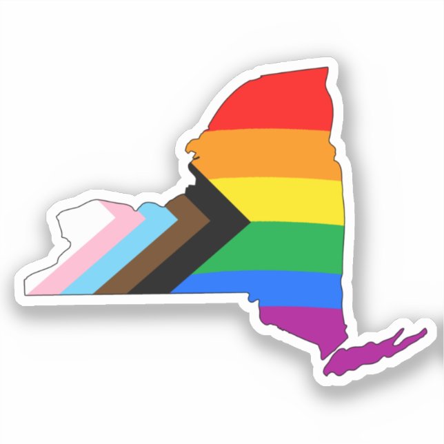 New York State Pride LGBTQ Progress Pride Sticker (Front)