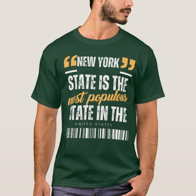 New York State Pride T-Shirt – Most Populous State (Front)