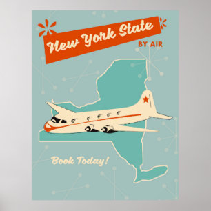 New York State retro poster. Poster