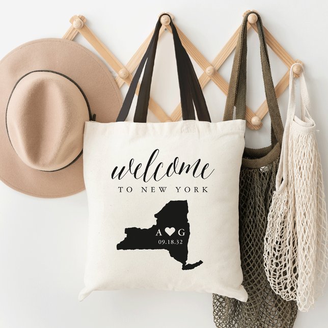 New York State Silhouette Wedding Welcome Tote (Creator Uploaded)