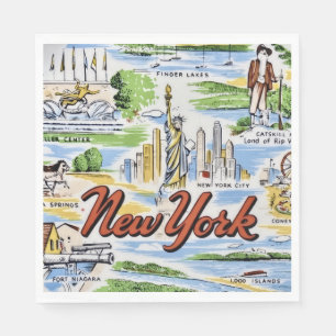 New York State Sites Paper Napkins