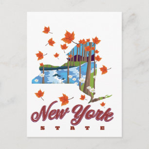 New York State Travel poster Postcard