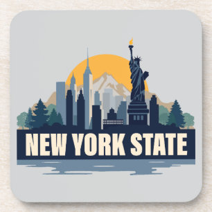 New York State, United States of America Beverage Coaster