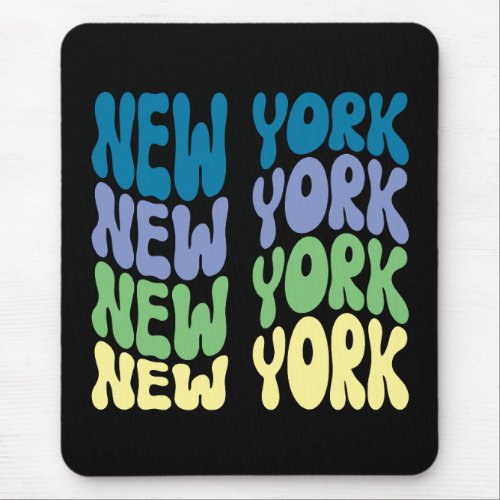 New York State USA retro design Mouse Pad
