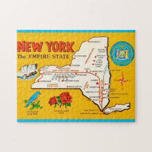 New York State Vintage 11x14 Postcard Jigsaw Puzzle