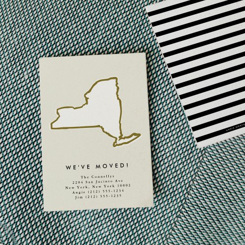 New York State Weve Moved Chic Hand_Drawn Moving Announcement