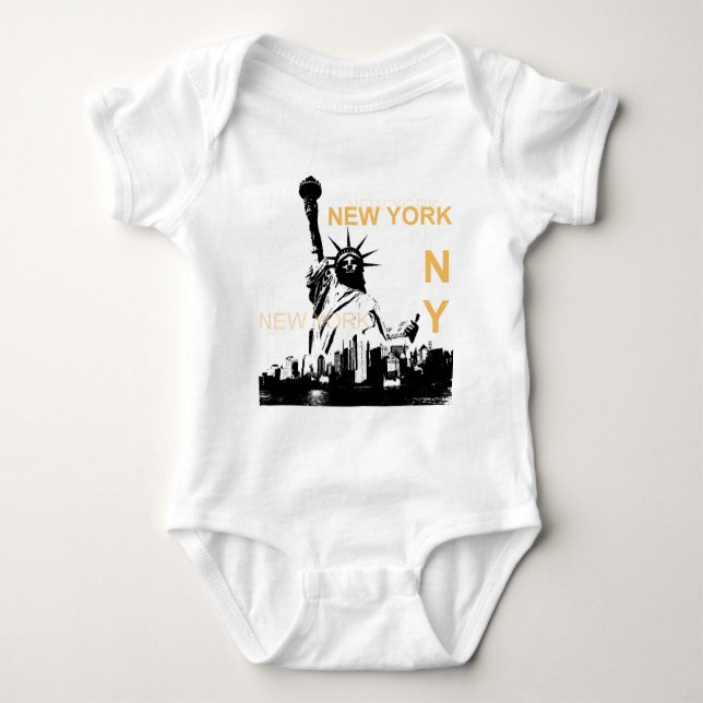 New York Statue of Liberty Baby Bodysuit (Front)