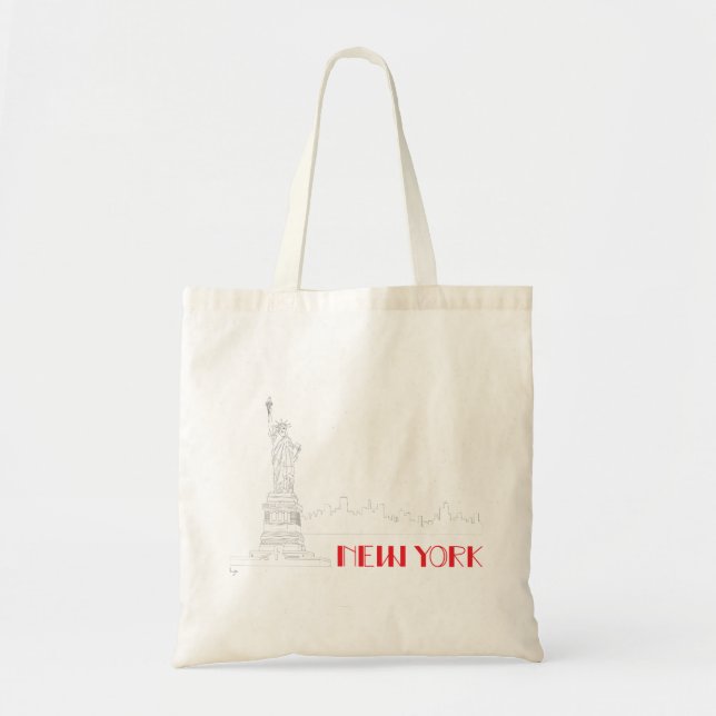 New-York, Statue-of-Liberty Cool Tote Bag (Front)