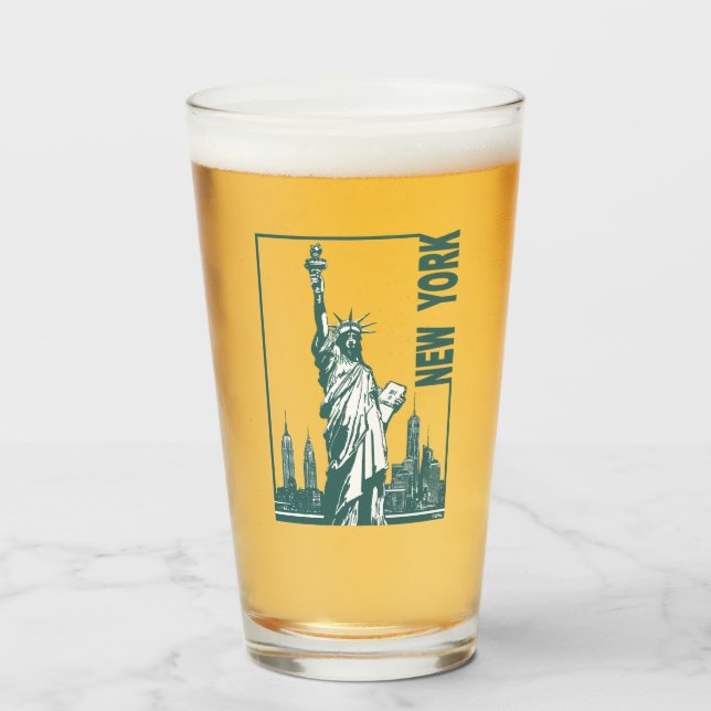 New York-Statue of Liberty Glass (Front Filled)
