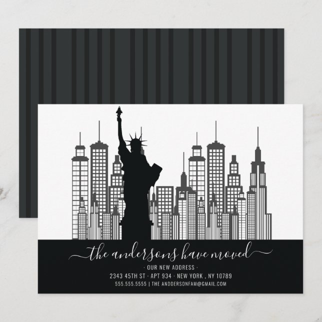 New York Statue of Liberty Moving Announcement (Front/Back)