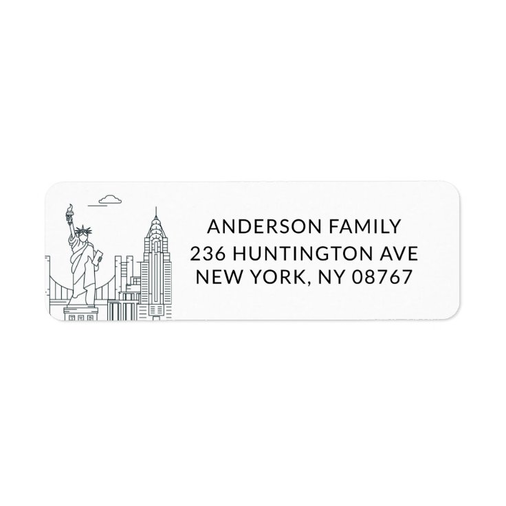 New York Statue of Liberty New Address Label Zazzle