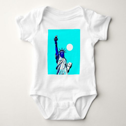 New York Statue of Liberty Pop Art Baby Bodysuit