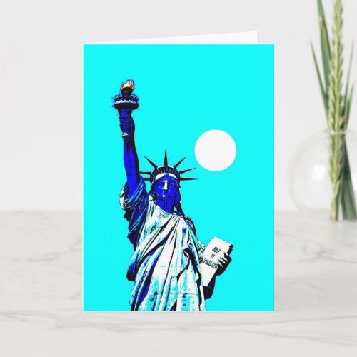 New York Statue of Liberty Pop Art Card