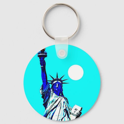 New York Statue of Liberty Pop Art Keychain