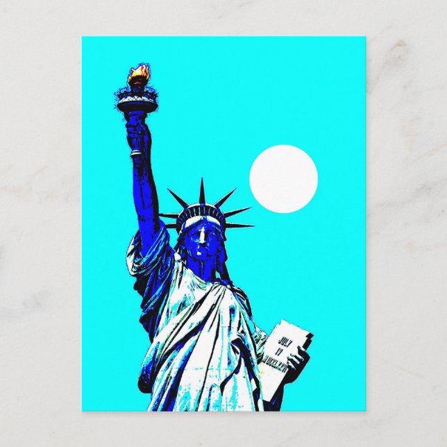 New York Statue of Liberty Pop Art Postcard (Front)