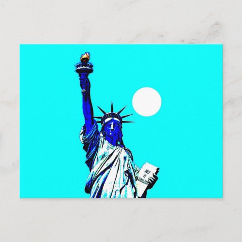 New York Statue of Liberty Pop Art Postcard