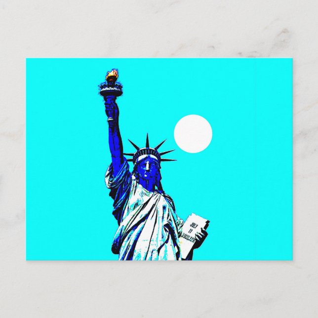 New York Statue of Liberty Pop Art Postcard (Front)