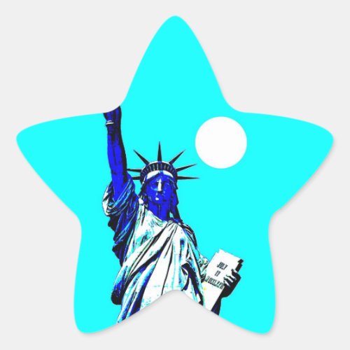 New York Statue of Liberty Pop Art Star Sticker