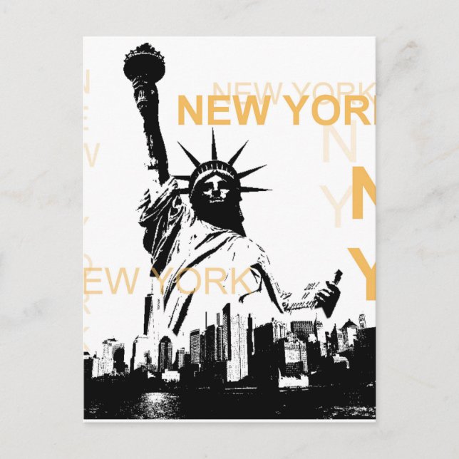 New York Statue of Liberty Postcard (Front)
