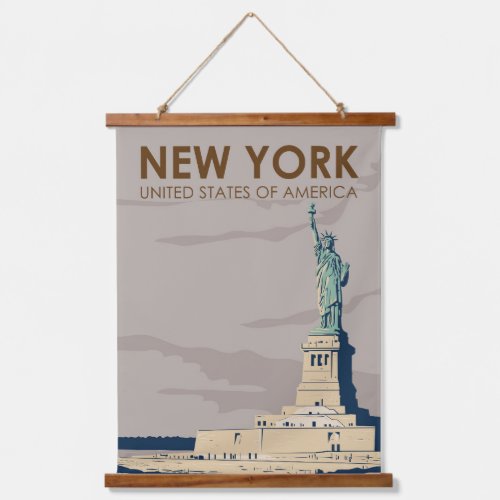 New York Statue of Liberty Retro Hanging Tapestry