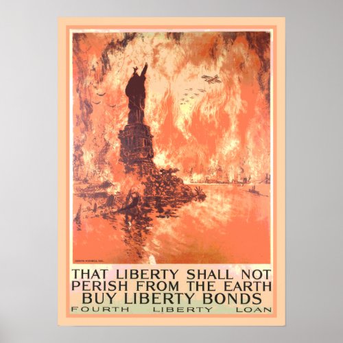 New York Statue of Liberty Shall Not Perish Bonds Poster