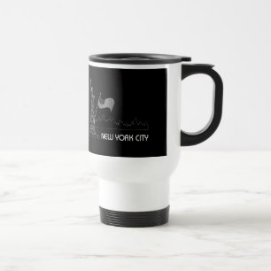 New York - Statue of Liberty USA Flag Travel Mug