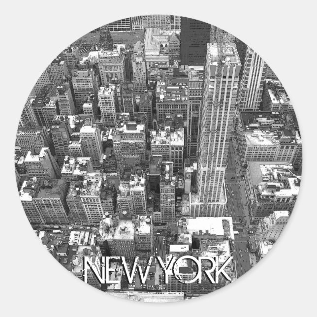 New York Stickers New York Cityscape Souvenirs (Front)