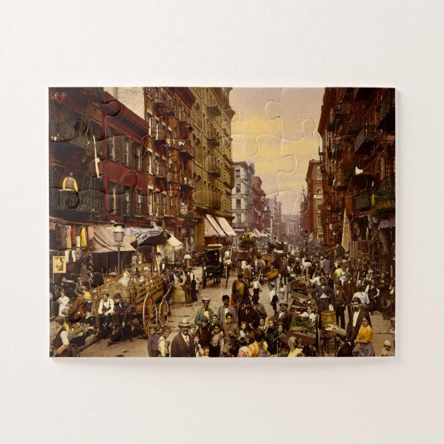 New York Street 1890 Jigsaw Puzzle (Horizontal)