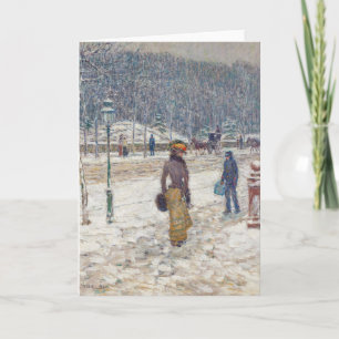 New York Street Childe Hassam Card