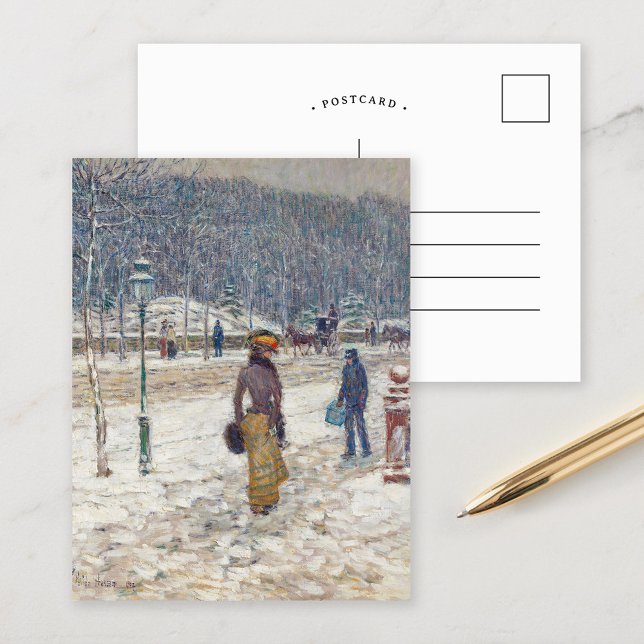 New York Street | Childe Hassam Postcard (Creator Uploaded)