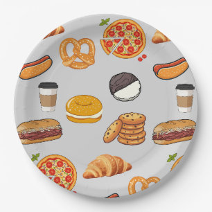 New York Street Food Paper Plates