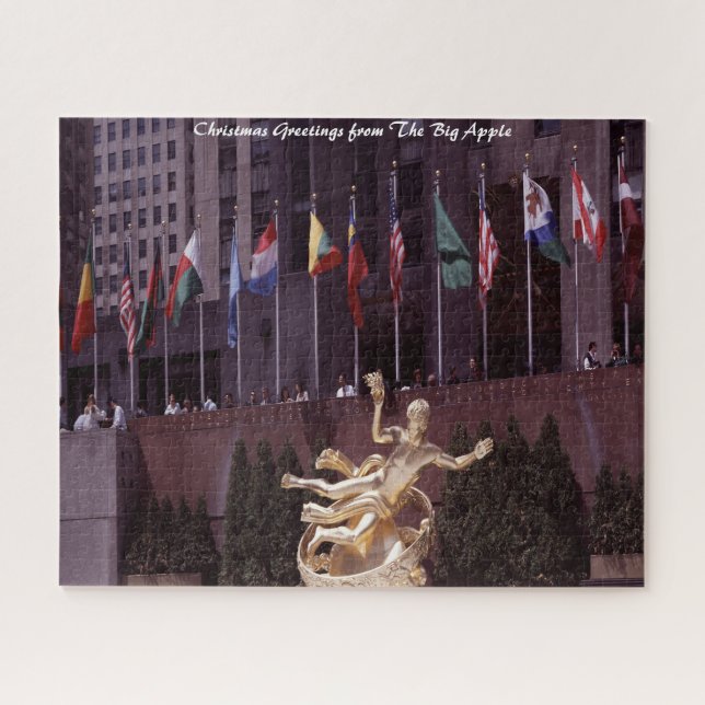New York Street Scene.Christmas Greetings Jigsaw Puzzle (Horizontal)